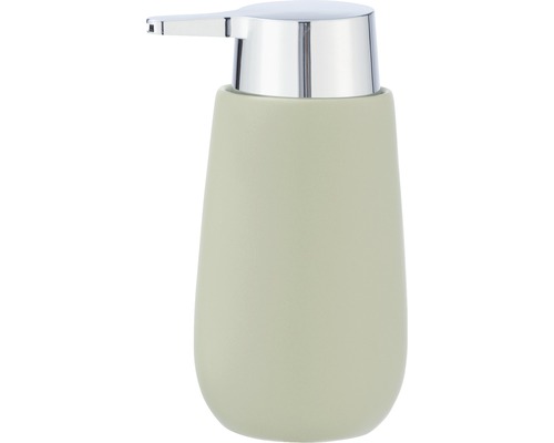 Seifenspender aus Keramik mit verchromtem Spenderkopf