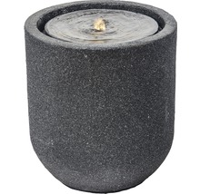 Gartenbrunnen "Zylinder LED" Polyresin grau