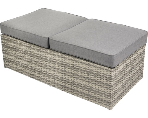 Rattan Gartenhocker mit Polster