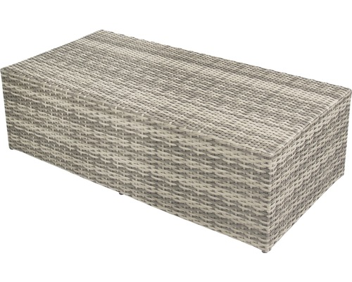 Rechteckiger Rattantisch für den Außenbereich