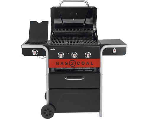 Gas- und Kohlegrill mit Ablageflächen und Stauraum