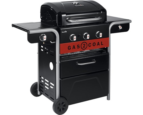 Gasgrill mit Kohlefunktion und Seitenablagen