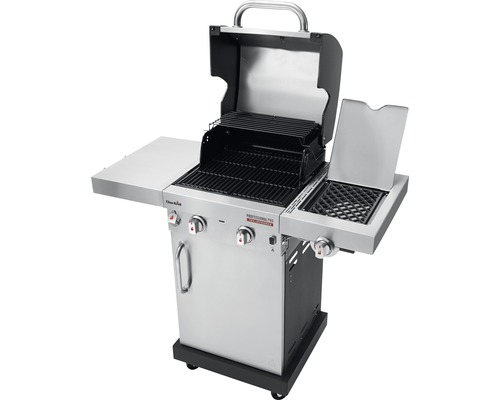 Gasgrill mit zwei Ablageflächen und Grillrosten