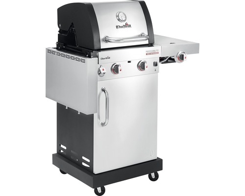 Char-Broil Gasgrill mit Seitenbrenner auf Rädern