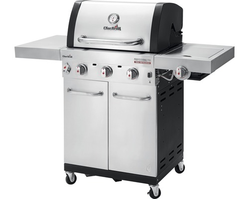 Gasgrill mit drei Brennern und zwei Seitentischen