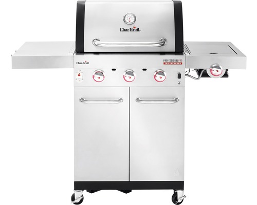 Gasgrill mit drei Brennern, Seitentischen und Unterschrank