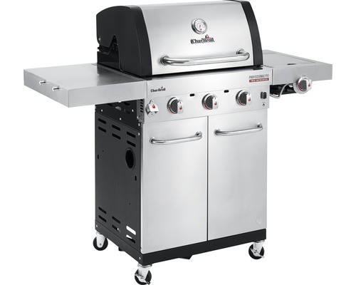 Grill mit Ablageflächen und Rollen