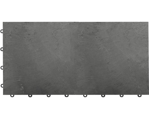 Klickfliese florco® stone XL 60 x 30 x 2,8 cm 2 Stück Schiefer Fliese mit Verbindungssystem für den Außenbereich