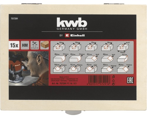 KWB Germany GMBH Fräser Set 15-teilig