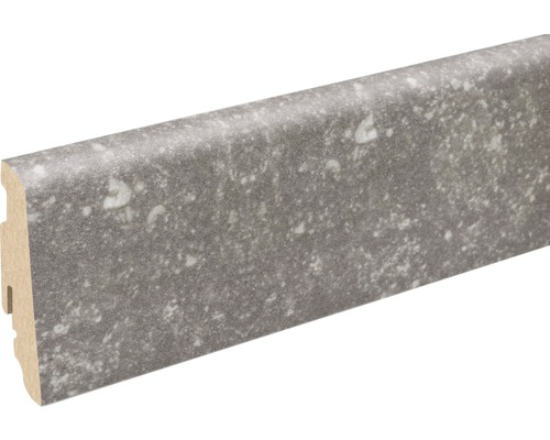Sockelleiste FU060L Granit Perl Grau foliert 2400 x 58 x 19 mm Sockelleiste in Steinoptik