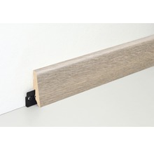 Sockelleiste aus Holz mit Clipmontage an der Wand