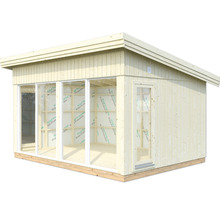 Gartenhaus Palmako Annabel 18 mm inkl. Fußboden und Schiebetür 502 x 390 cm natur