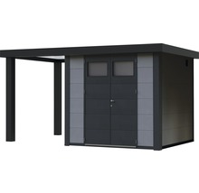Gerätehaus mit Carport aus Metall