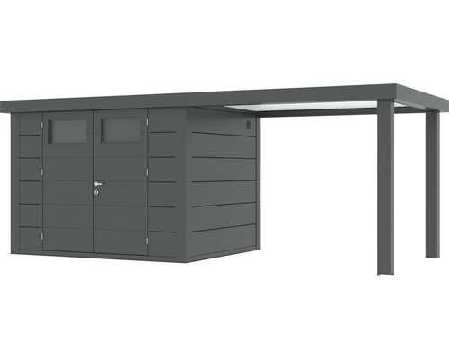 Geräteschuppen mit integriertem Unterstand