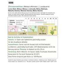 Informationen zur Aussaat und Ernte von Zitronenmelisse