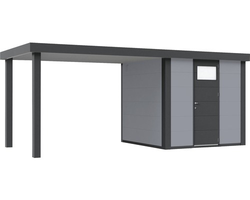 Carport mit Geräteraum und Tür