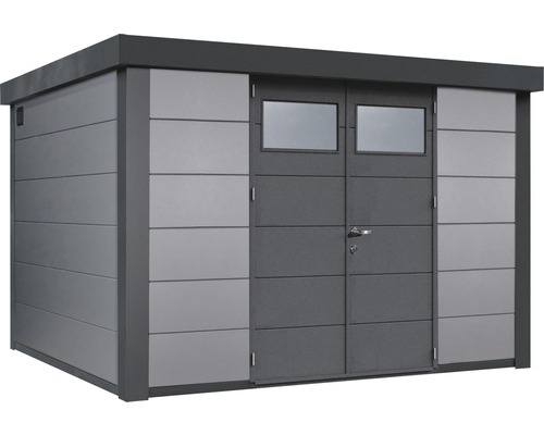 Gartenhaus Classico 3330 inkl. Regenrinne 348 x 318 cm lichtgrau