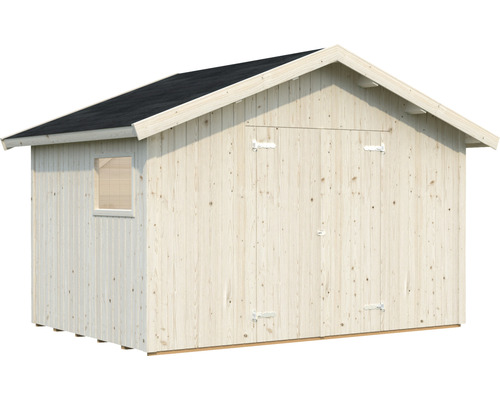 Holzgartenhaus mit Fenster und Doppeltür