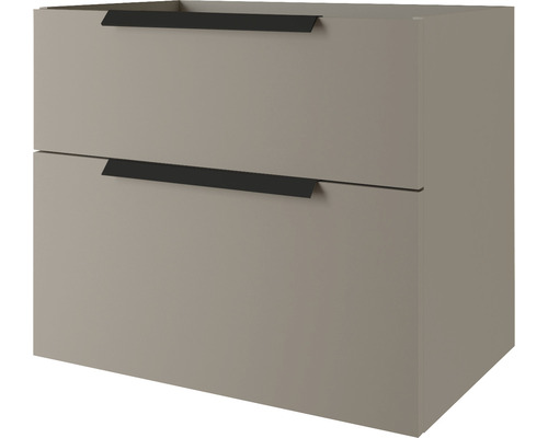 Waschbeckenunterschrank Baden Haus Urban 62x74x46 cm ohne Waschbecken grau matt Waschtischunterschrank mit zwei Schubladen