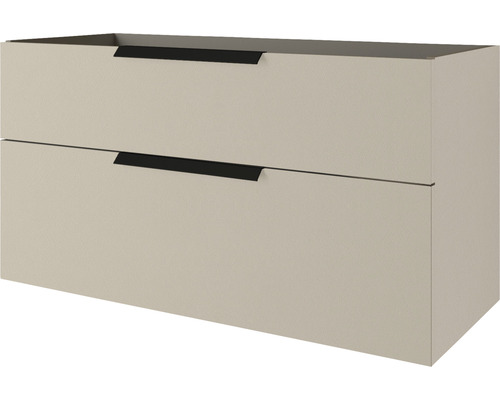 Waschbeckenunterschrank Baden Haus Urban 62x120x46 cm ohne Waschbecken weiß Waschtischunterschrank mit zwei Schubladen