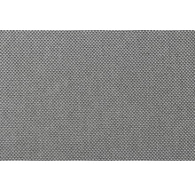 Nahaufnahme eines grauen Möbelstoffes mit feiner Webstruktur