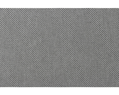 Nahaufnahme eines grauen Möbelstoffes mit feiner Webstruktur