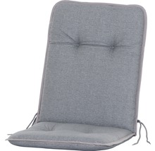 Graues Stuhlkissen mit Bindebändern