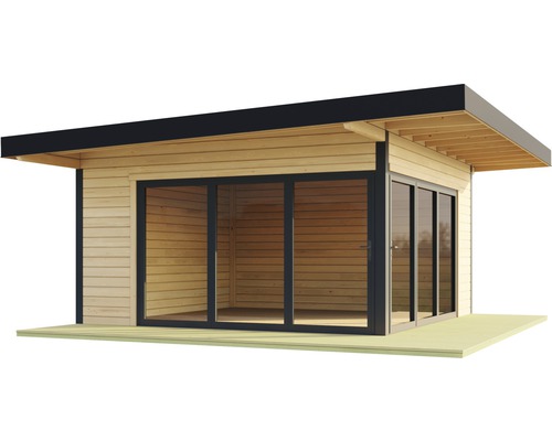 Gartenhaus aus Holz mit Schiebetüren