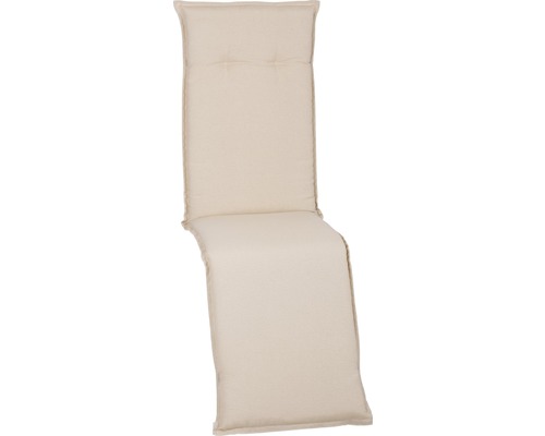 Sitzauflage Sitzkissen beo® 46 x 8 cm beige naturbelassen Auflage für Gartenliegen, geeignet für den Außenbereich