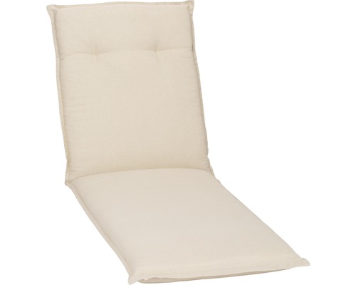 Sitzauflage Sitzkissen beo® 58 x 8 cm beige naturbelassen Auflage für Gartenliege mit Rückenlehne