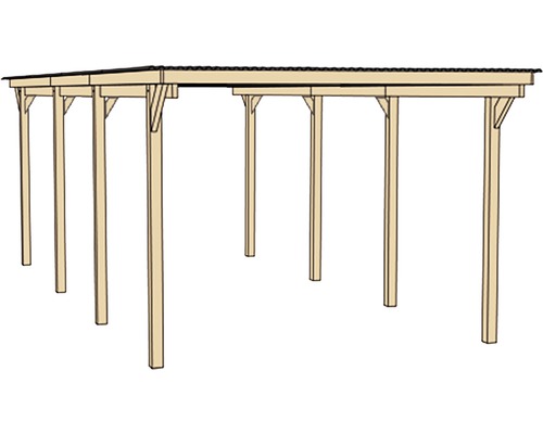Holzcarport mit Dach