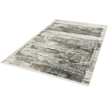 Teppich mit abstraktem Muster in Grau und Beige