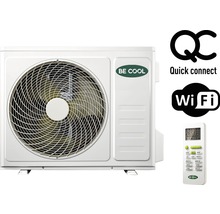 Be Cool Klimaanlage Außengerät mit Fernbedienung, Quick Connect und WLAN-Symbol