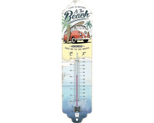 Thermometer VW Bulli - Beach 6,5x28 cm