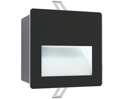 LED Einbauleuchte ARACENA 2,5 W 320 lm 4000 K neutralweiß 140x140 mm IP65 schwarz Quadratische Wandleuchte mit LED-Licht