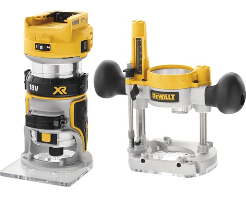 Akku-Kombifräse DeWalt DCW604NT-XJ 18 V, Solo (Ohne Akku und ohne Ladegerät) DeWalt Akku-Oberfräse und Tauchbasis