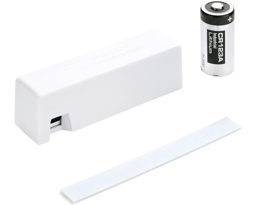 Funkmodul, Batterie und Klebestreifen