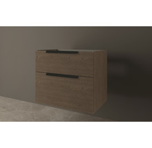 Waschbeckenunterschrank aus Holz mit zwei Schubladen