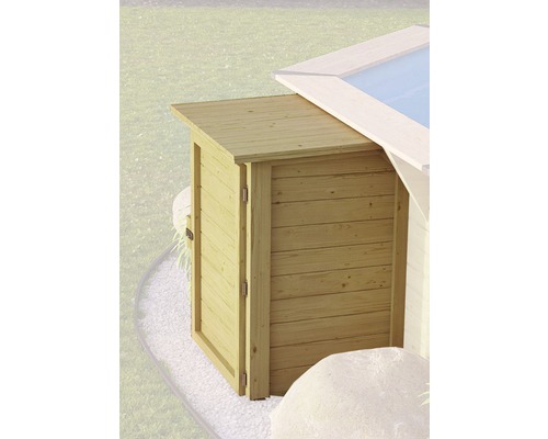 Technikbox Holz für Pooltechnik Finnhaus 117x101x30 cm
