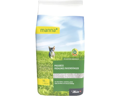 Frühlings-Rasendünger Manna Progress 10 kg / 400 m² Manna Progress Frühlingsrasendünger in einer 10 Kilogramm Packung