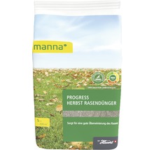 Packung Manna Progress Herbstrasendünger, 5 Kilogramm für 200 Quadratmeter Rasenfläche, unbedenklich für Haustiere