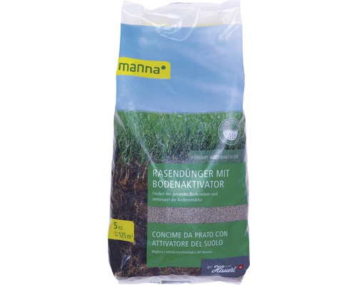 Rasendünger Manna mit Bodenaktivator 5 kg / 125 m² Rasendünger mit Bodenaktivator im 5 kg Sack