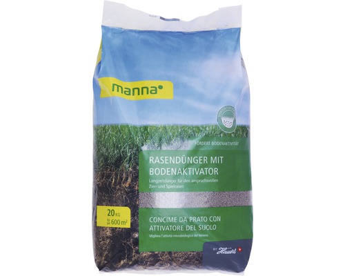 Rasendünger Manna mit Bodenaktivator 20 kg / 500 m² Rasendünger mit Bodenaktivator im 20 Kilogramm Sack