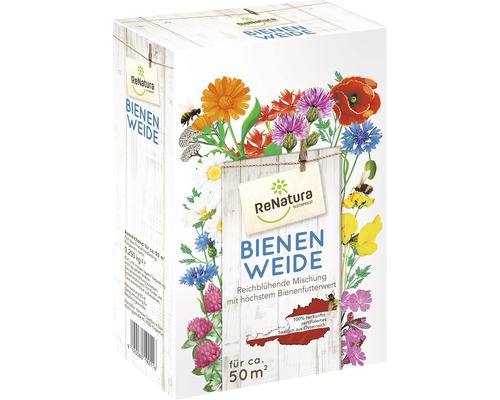 Wildblumenwiese aus Österreich ReNatura Bienenweide 50 m² ReNatura Bieneweide Blumensamenmischung Verpackung