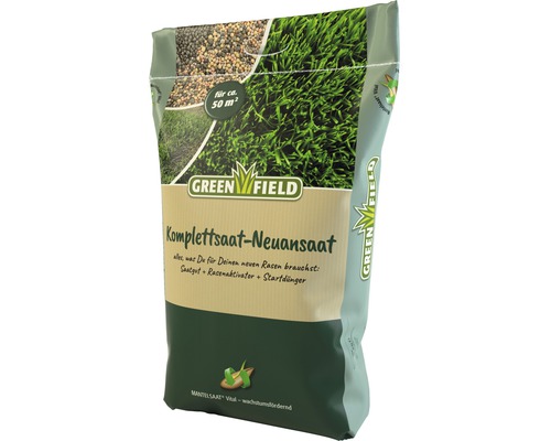 Rasensamen Greenfield Komplettsaat-Neuansaat 1 kg / 50 m² Green Field Komplettsaat Neuansaat für circa 50 Quadratmeter