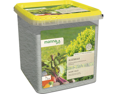 Algenkalk Manna Bio 25 kg / 250 m² Algenkalk im Behälter zur Stärkung und Revitalisierung von Buchsbäumen