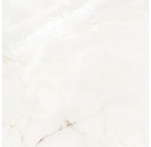 Feinsteinzeug Bodenfliese Onyx 60x60 cm weiß grau beige glänzend rektifiziert-thumb-0
