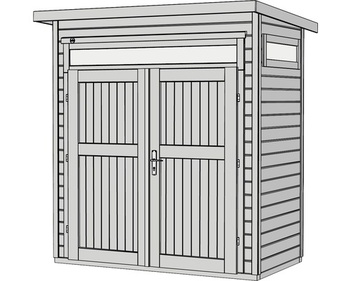 Gartenschrank mit Doppeltür und Rolltor
