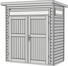 Gartenschrank mit Doppeltür und Fenster
