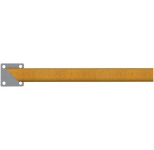 Holzbalken mit Metallhalterung zur Befestigung